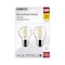 Satco 4-Watt G16.5 LED - Clear - Medium Base - 2700K - 350 Lumens - 120 Volts, 2PK S21815 - alternate 2